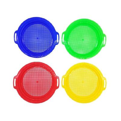 Pack Of 4 Plastic Sand Sieves For Children Outdoor Beach Fun Treasure Hunting Game And Gardening Play