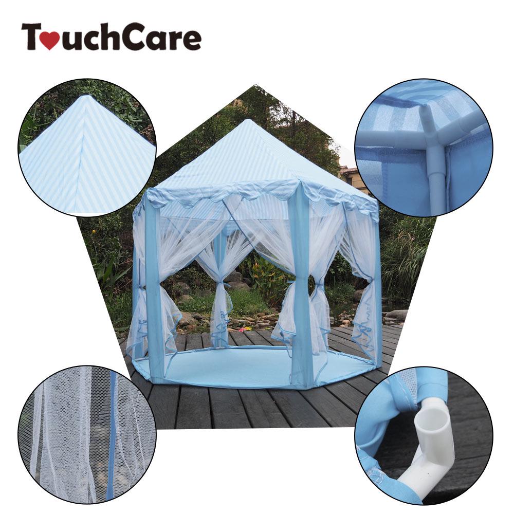 Six Angle Pink Princess Castle Gauze Tent House Girl Children Large Indoor Outdoor Toy Game