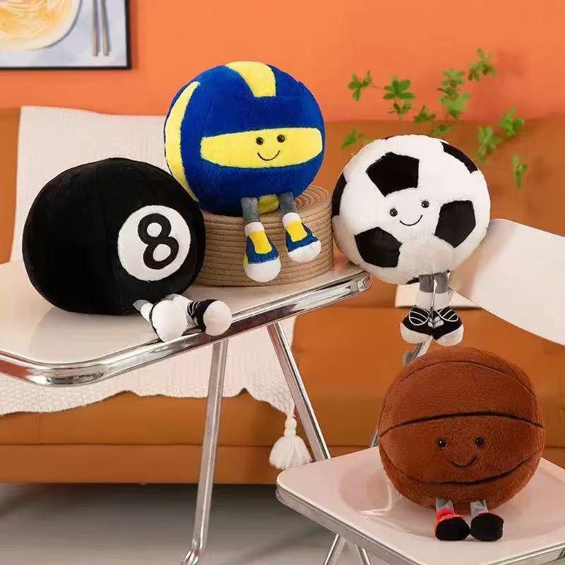 Latest Football, Basketball, Rugby Doll Kawaii Plush Toy Doll Cartoon Anime Cute Children'S Birthday Gift Doll Christmas
