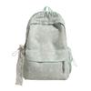 Schoolbag manufacturer large capacity solid color backpack popular junior high school students embroidery schoolbag travel new backpack women