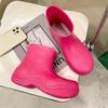 Damen Regenstiefeletten, wasserdichte Freizeitschuhe, große rutschfeste Stiefeletten, dicke Sohle, feste Stiefel