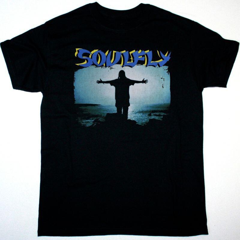 

SOULFLY Music Band Heavy Cotton Black All Size Unisex Shirt MM084 Unisex T-Shirt S