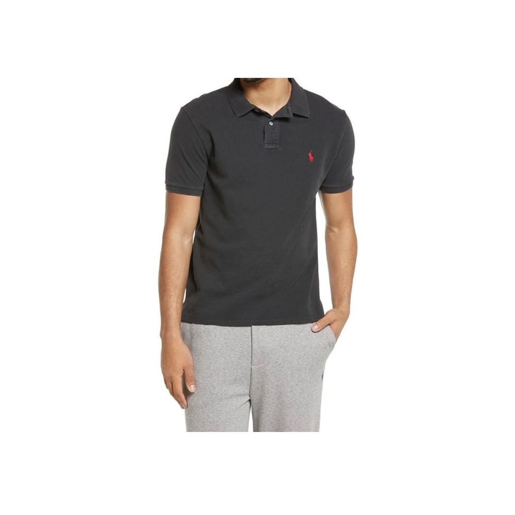 Polo Ralph Lauren SS22 Solid Color Small Logo Embroidered Short Sleeve Polo Shirt Men Tops Black 710814416001POLO