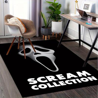 Scream Ghostface Hrůzostrašný Kancelářský Koberec Měkký Polyester Vstupní Koberec Omyvatelný Protiskluzový Lze Prát v Pračce