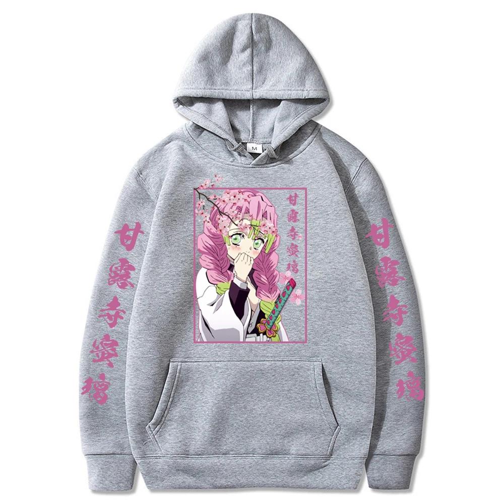 Demon Slayer Kanroji Mitsuri Japan Anime Printed Women Hoodies Sweatshirts Harajuku Female Long Sleeve Pullover