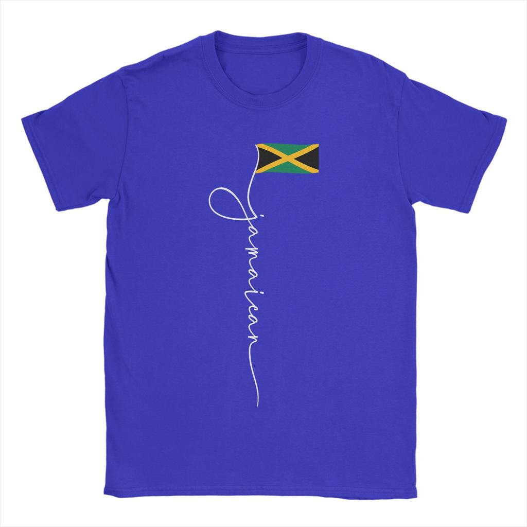 Unisex Jamaica Signature Jamaican Flag TShirts Pure Cotton Clothes Beach Vintage Short Sleeve TShirt Crewneck Novelty Tee Shirt