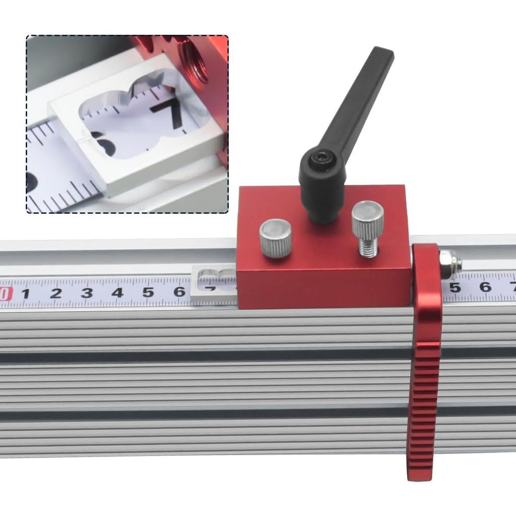 1pc Aluminum Alloy Adjustable T Track Limit Stop Type 75, Miter Track Stop, T-Tracks Fixed Woodworking Locator for DIY Tools