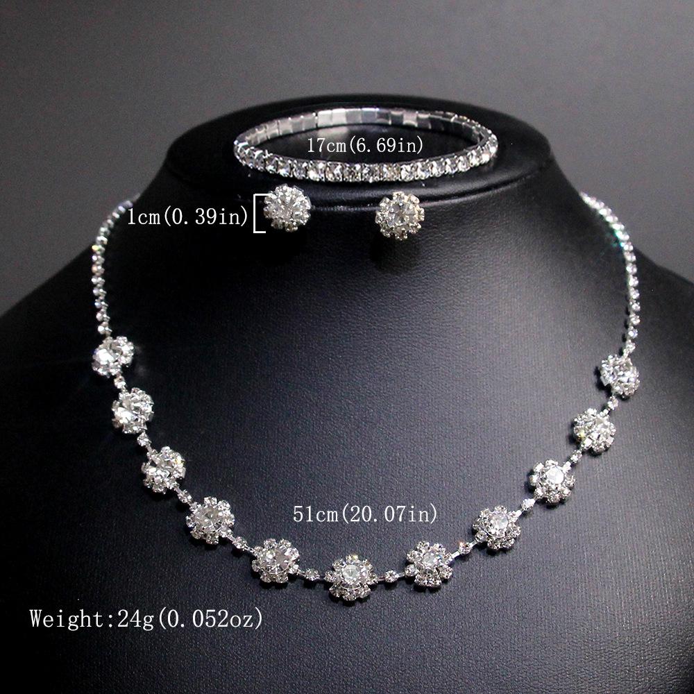 Elegant Rhinestone Tassel Jewelry Set: Necklace, Earrings, Bracelet – Perfect for Bridal or Banquet Wear