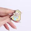 Goofy Amerikanischer Cartoon Zahnspangen Mädchen Emaille Pin Panisches Ohrenbedeckendes Anstecknadel Reversabzeichen Zubehör Schmuck Geschenke Für Freund