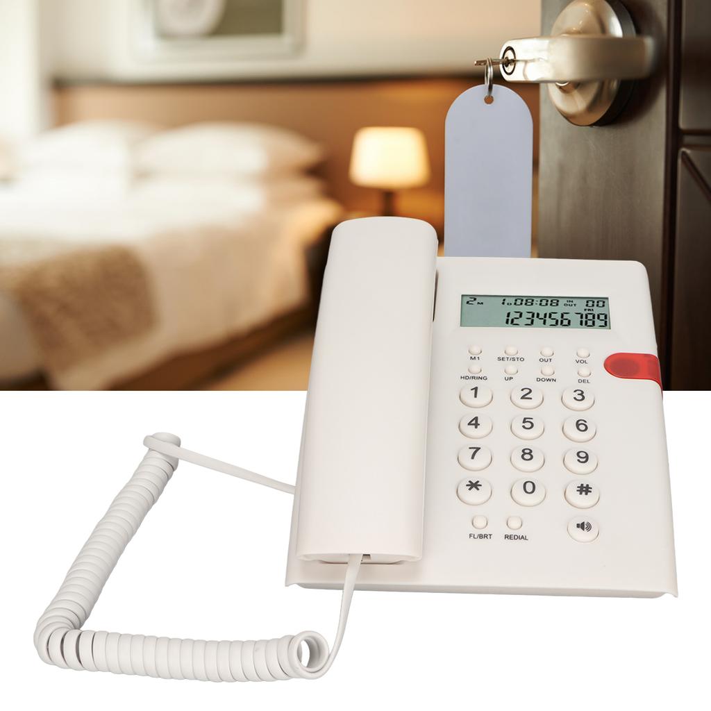 K010A-1 Corded Phone Caller ID Function Hands Calling Desktop Landline Phone for Hotel