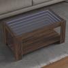  Coffee Table with LED, Brown Oak, 93x53x45 Cm