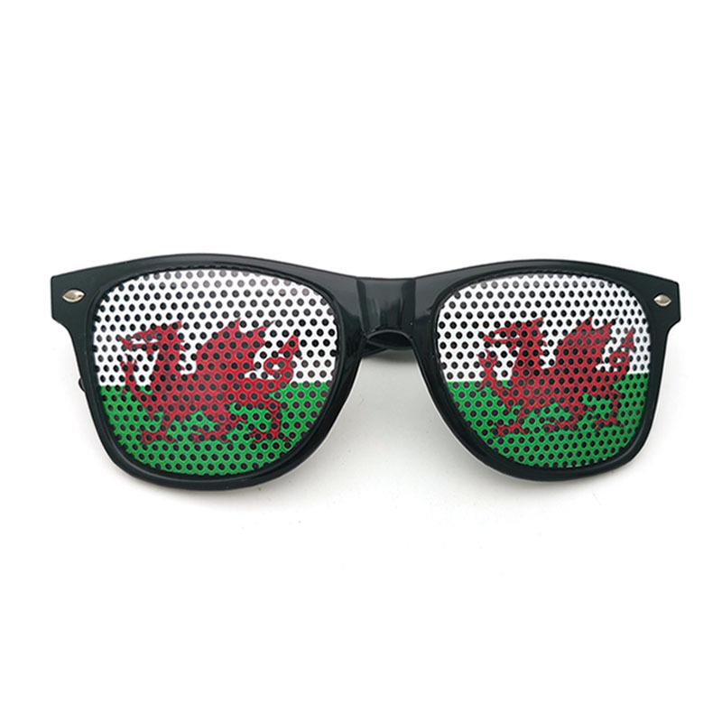 New Unisex Black Frame 42 Countries Flag Sun Glasses Decorative Spectacles Eyeglasses Frames for Party Women Men Sunglasses