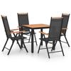 Ensemble à manger de jardin 5 pcs aluminium