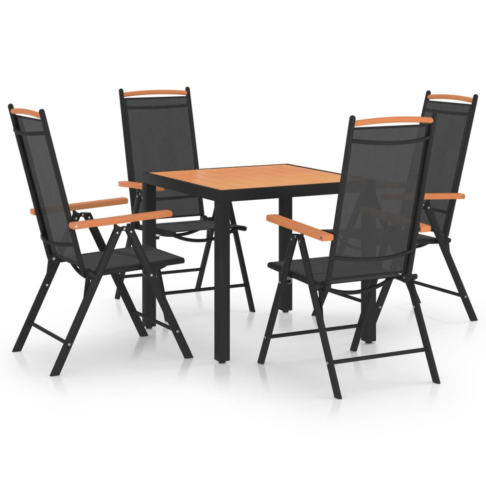 Ensemble à manger de jardin 5 pcs aluminium