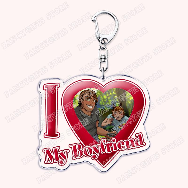 Portachiavi Carino I Love My Boyfriend Chibi per Accessori Law Pet Strade Lawrence Ren Hana Owo Portachiavi Gioielli Amici Fan Regali