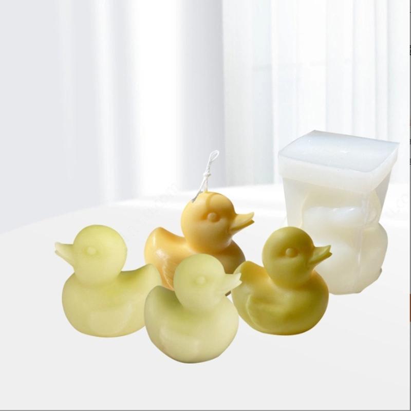 3D Little Yellow Duck Candle Silicone Mold Diy Duck  Epoxy Resin Mould Animal Candle Making Tools Soap Ice Cream Mold