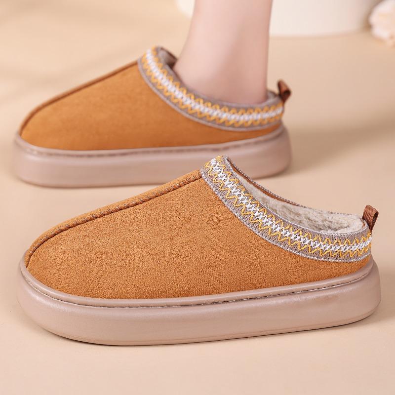 Cotton Towing Women's Shoes Cotton Shoes Large Size Velvet Thickened Boots Women's Cold-proof and Warm Snow Boots Soft-soled Versatile Cotton Boots