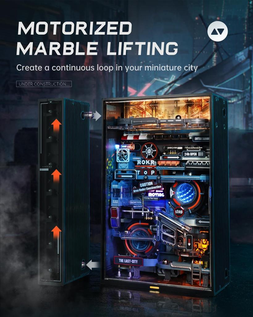 Modelo Elétrico 3D Móvel Paralelo ROKR com Quebra-Cabeça 3D para Artesanato Interior Tempo DIY Brinquedo Educacional para Estudantes do Ensino Fundamental e Presente Perfeito