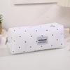 1Pcs  Korean Polka Dot Solid Color Pencil Case Student Stationery Large Capacity Storage Pen Bag Cute Girl Makeup Bag