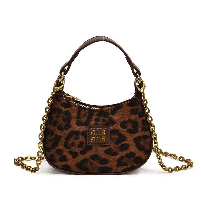 Stylish Leopard Print Mini Shoulder Bag For Kids With Trendy Plaid Design Leopard