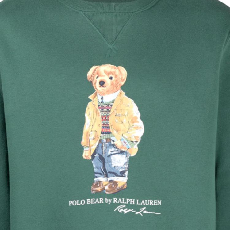 Polo Ralph Lauren Teddy Bear Letter Print Crewneck Sweatshirt Men Sweatshirt 710852455-009