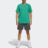 Adidas Originals Trefoil Logo Embroidered Crew Neck Short Sleeve T-Shirt Men Tops Green HS3027