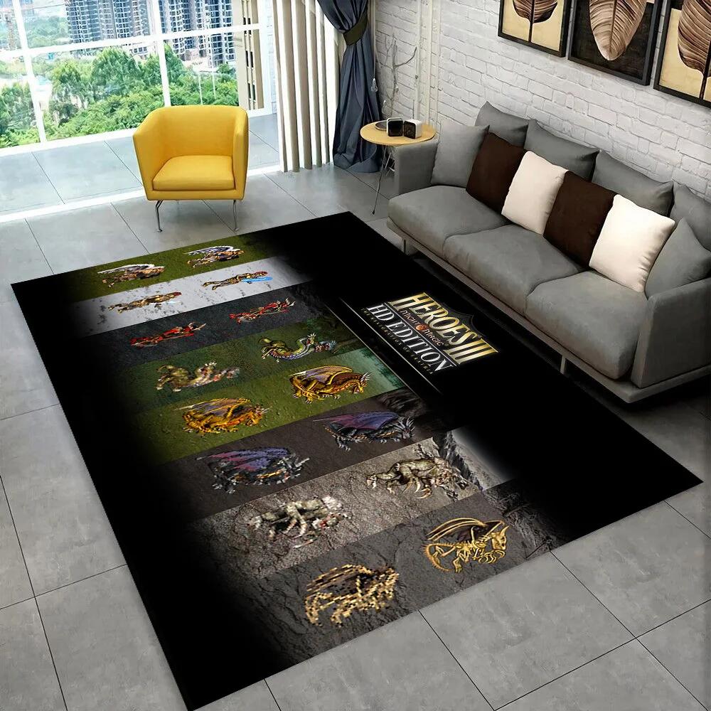 Heroes of Might and Magic Retro Game Area Rug,Carpet for Home Living Room Bedroom Sofa Doormat Decor,kid play Non-slip Floor Mat