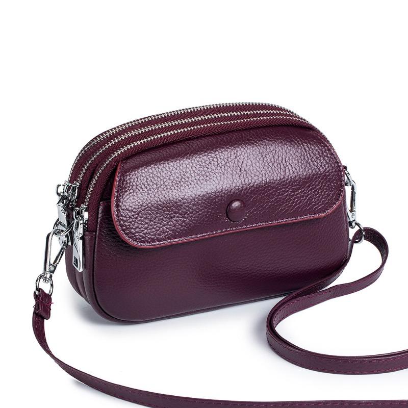 New fashion mother bag three pull mobile phone bag leather mini shoulder messenger bag women s high-end women s bag large capacity