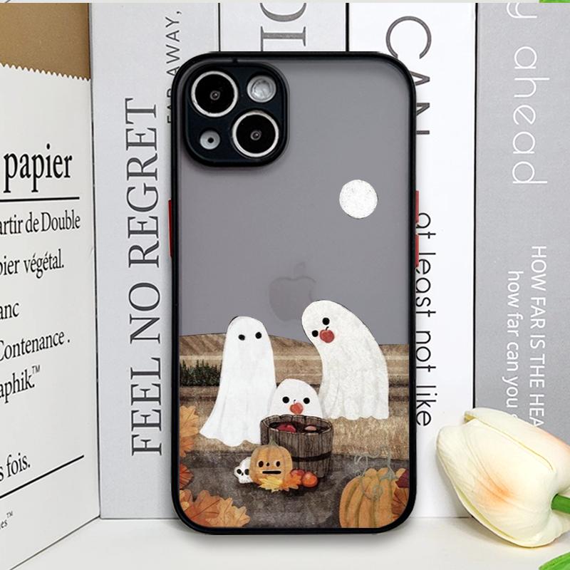 Ästhetisches niedliches Geister-Kunst-Handyhülle für Samsung Galaxy A36 A56 A55 A54 A53 A52 A16 A15 A14 A07 A06 5G Stoßfeste Hülle Halloween