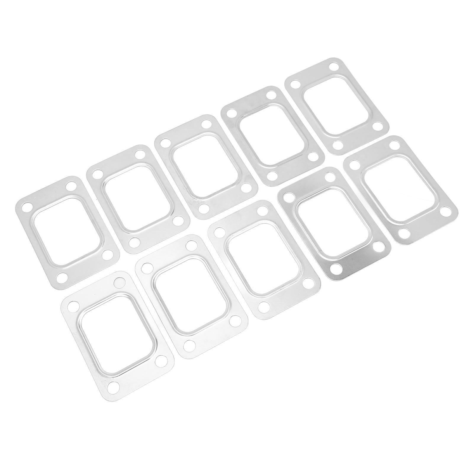 

10 шт. Прокладка впускного коллектора турбокомпрессора из нержавеющей стали, прокладка фланца впускного коллектора турбины, замена