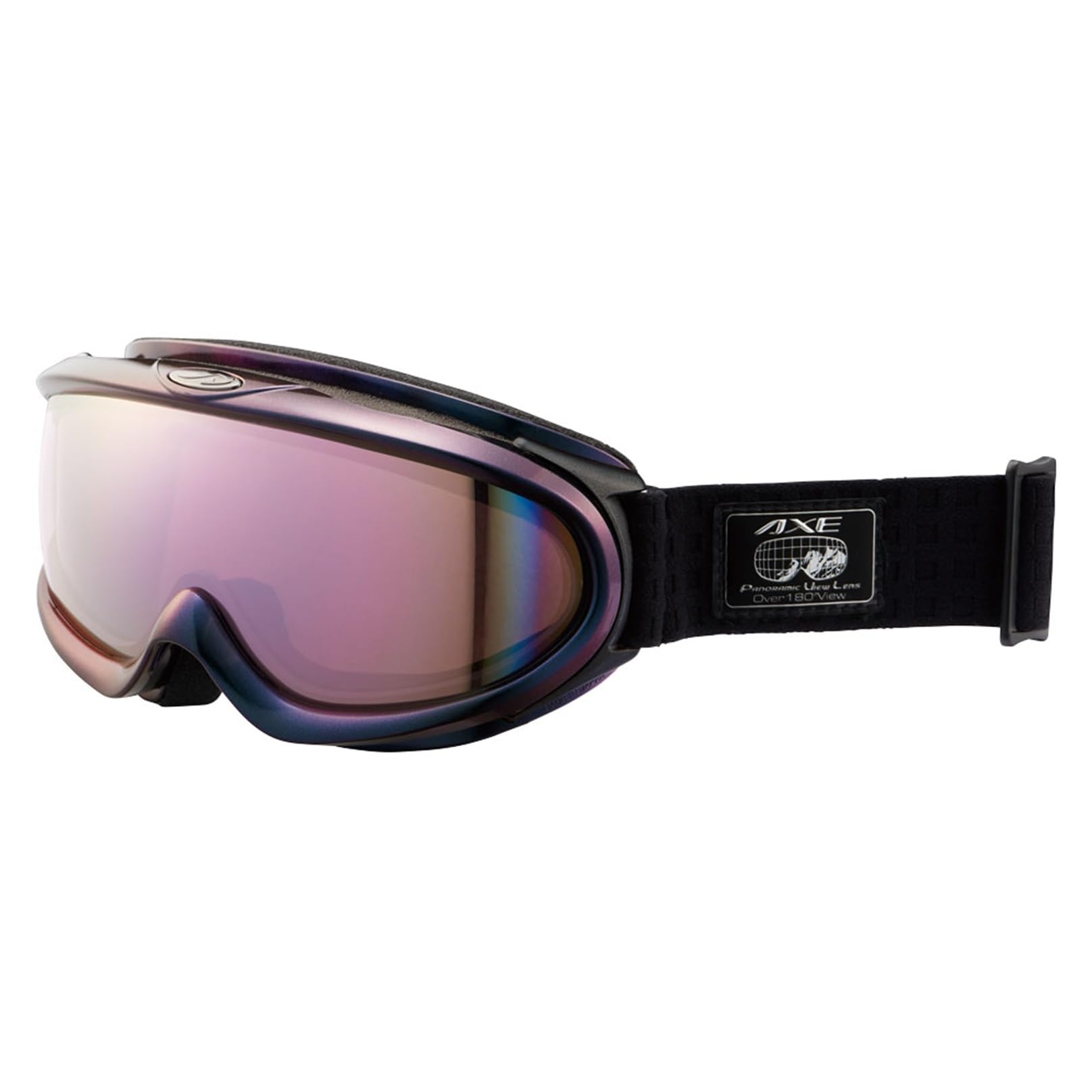 

AXE Goggles with UV Polarized Aurora Black with Pink Men s High-Spec Ski/Snowboard Protection, Lenses, Mirror, AX888-WMP чёрный