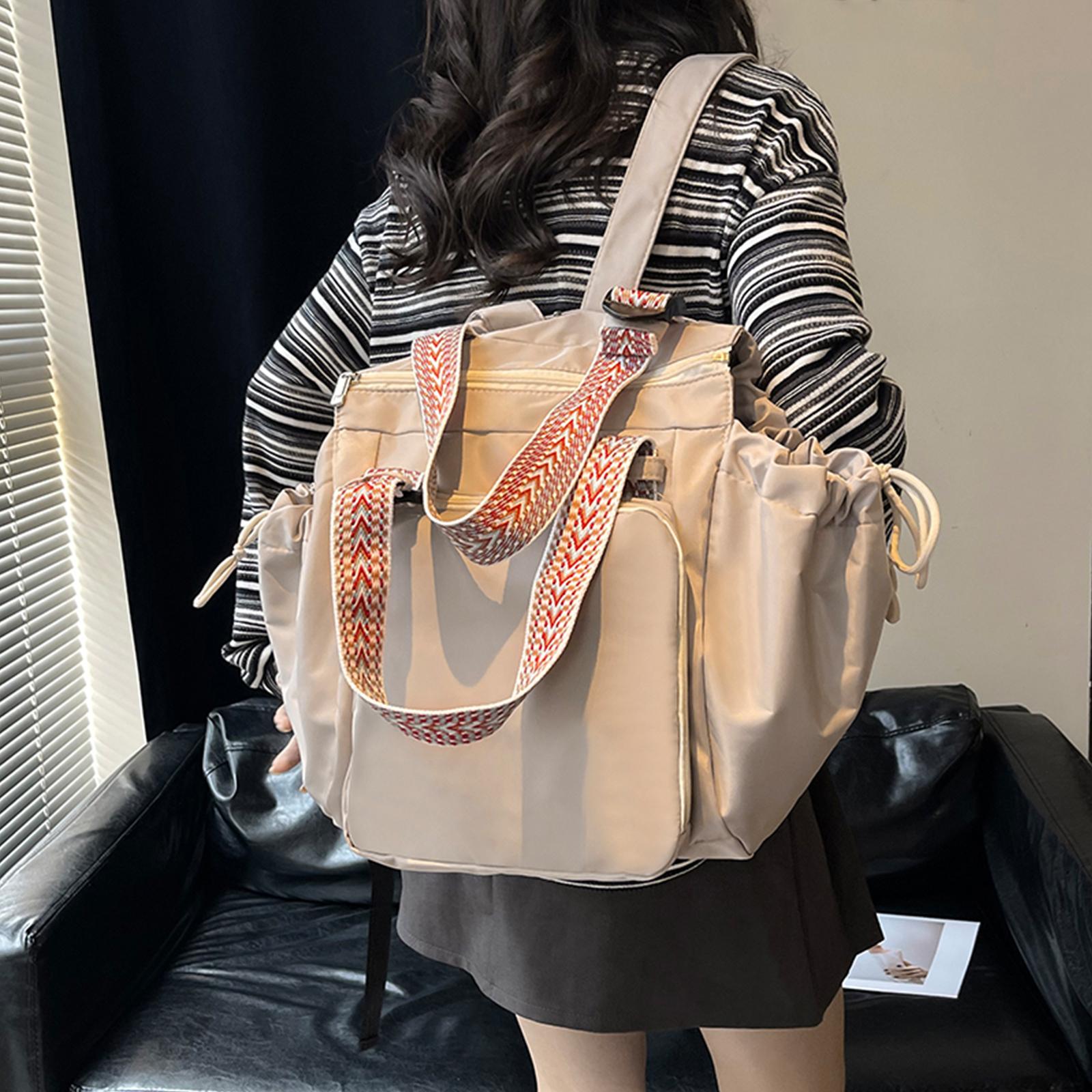 

Nylon Large Capacity Diaper Bag Tote Multifunctional Convertible Backpack for Women Travel Work шампанського