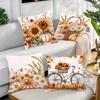 Halloween Themed Pillowcases: Sunflowers, Pumpkins & Autumn Vibes Sofa Cushion Cover Holiday Party Decoration Gift