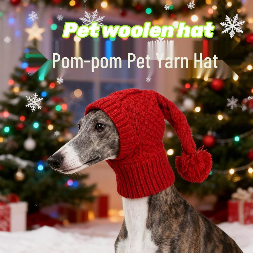 Cozy Wool Hat for Whippets & Italian Greyhounds