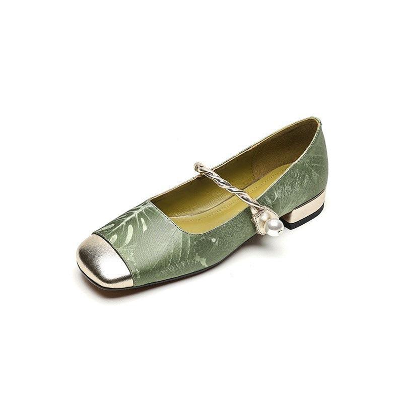 Color Matching Small Leather Shoes Mary Jane Women's Shoes Shoes Single Shoes Women's New Models