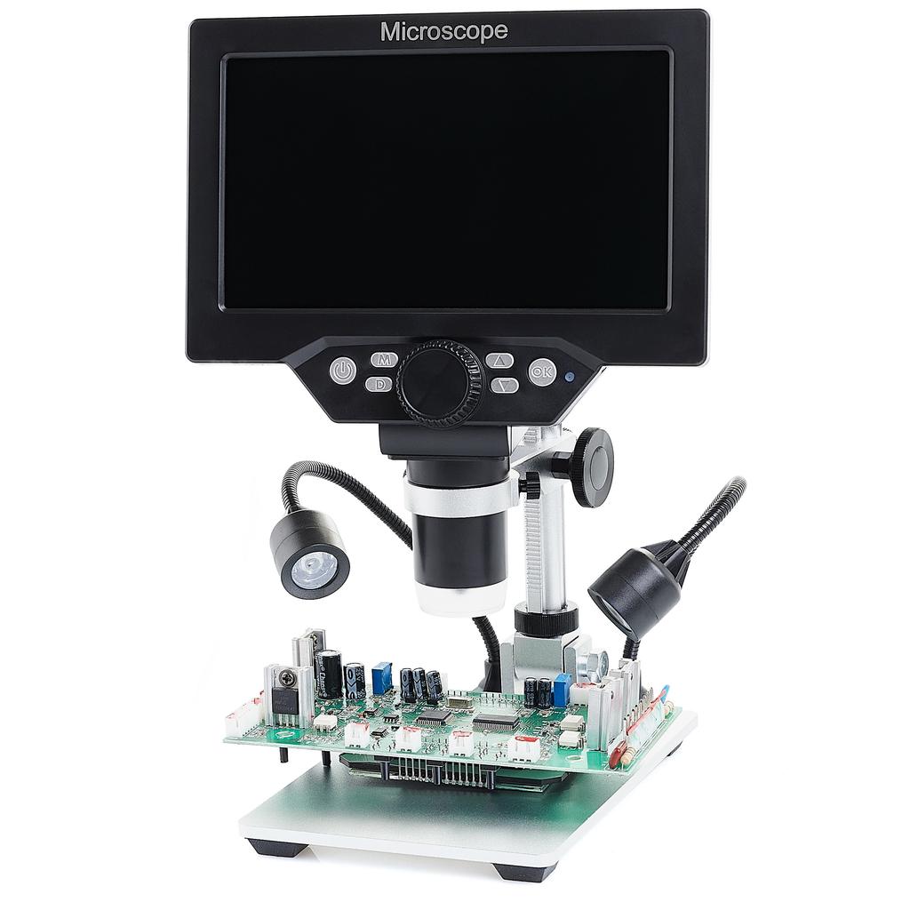 Mikroskop Cyfrowy X1200 12Mp Hd Lcd 1080P Z Podwójnym Oświetleniem