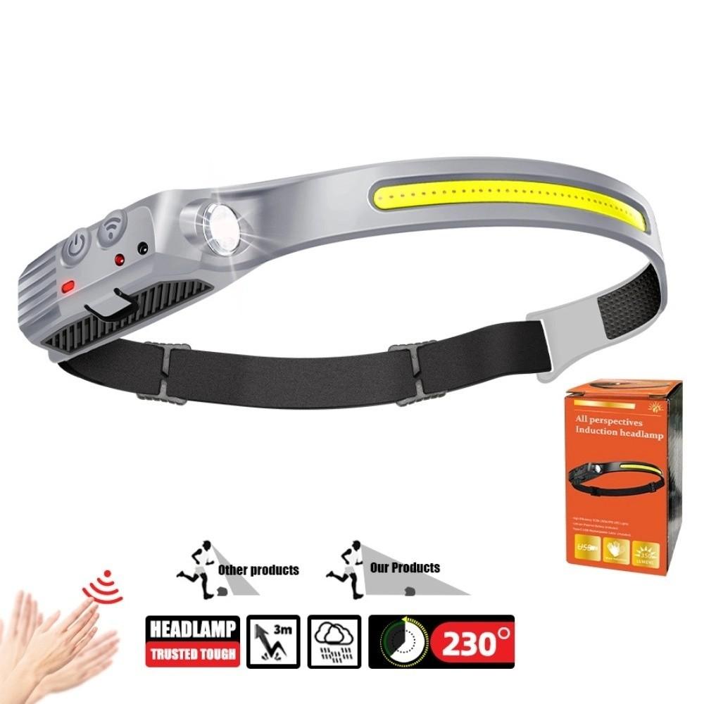 COB+LED Induction Headlamp Super Bright Induction Head Lamp Portable Sensor Headlight  Outdoor