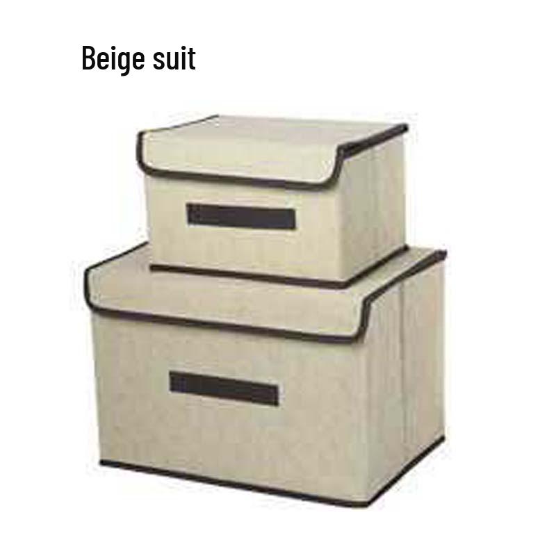 Zweiteiliges Faltbares Stoffaufbewahrungsbox-Set - Staubdicht, Mehrzweck-Organisation für Kleidung