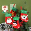 Cartoon Fabric Christmas Socks Old Man Snowman Pattern Socks Christmas Tree Hanging Decoration Christmas Day Decoration Supplies