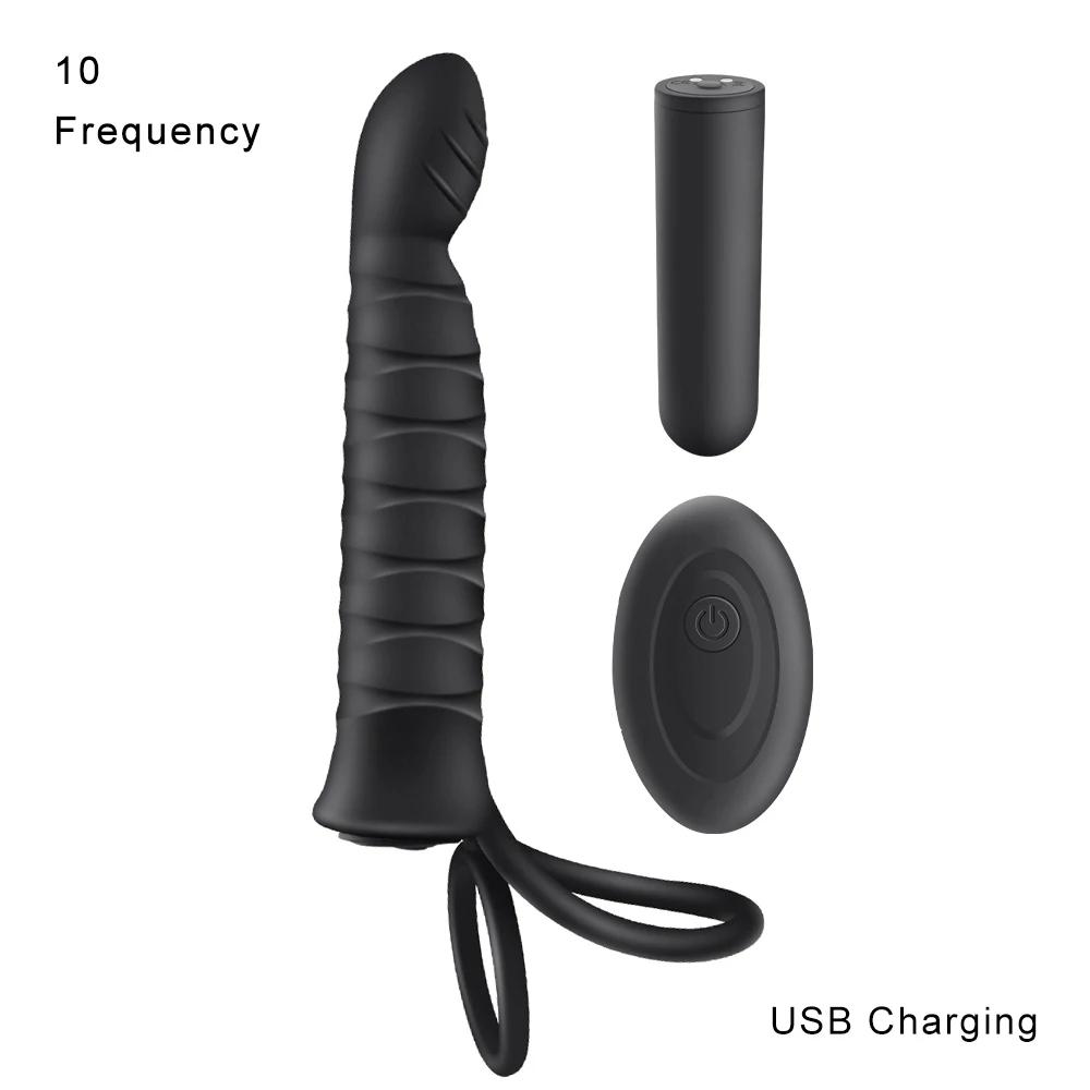 Double Penetration Vibrators Penis Strapon Dildo Vibrator Sex Toys For Women Man Strap On Penis Anal Butt Plug 18 Adult Massager