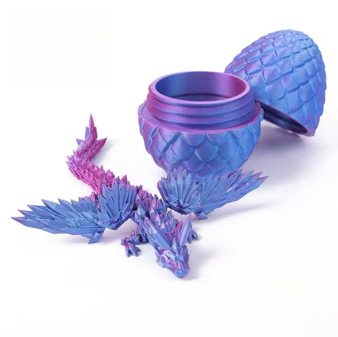 High-Quality 15Cm High-Quality 3D High-Quality Printed High-Quality With High-Quality Movable High-Quality Wings Fantasy creature High-Quality (as the picture,15CM Dragon 8CM Egg)