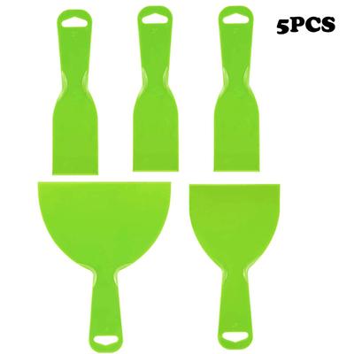 5 Pcs Of Plastic Flexible Paint Scraper Razor Blades Tool Steel Blades For Painting