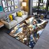 Golden Armored Anime Warrior Suitable As a Non-slip Mat for the Living Room or Bedroom Sofa