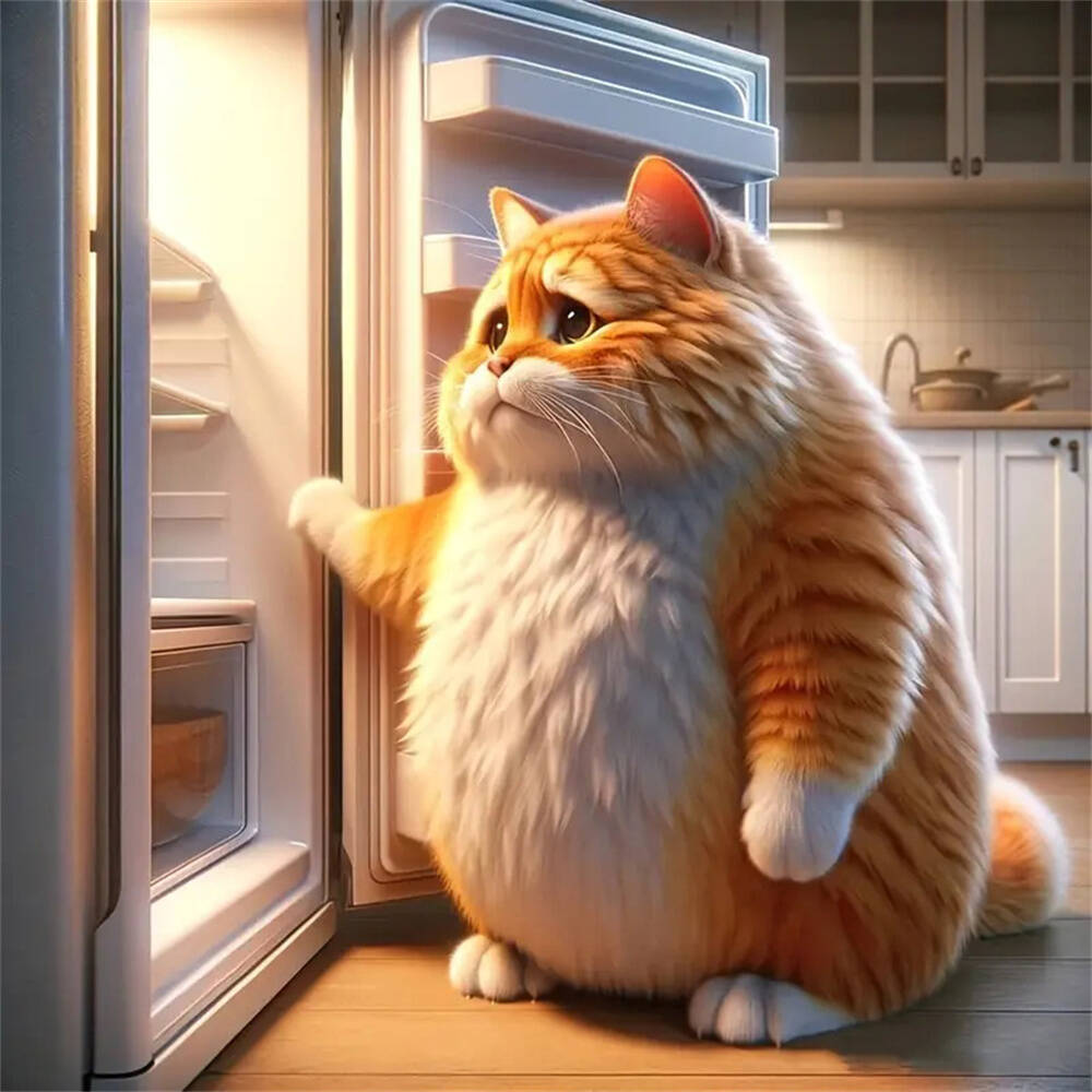 Diamond Art Painting Cat Animal Pet Full Round Diamond Mosaic Handmade Arts and Crafts Home Decoration