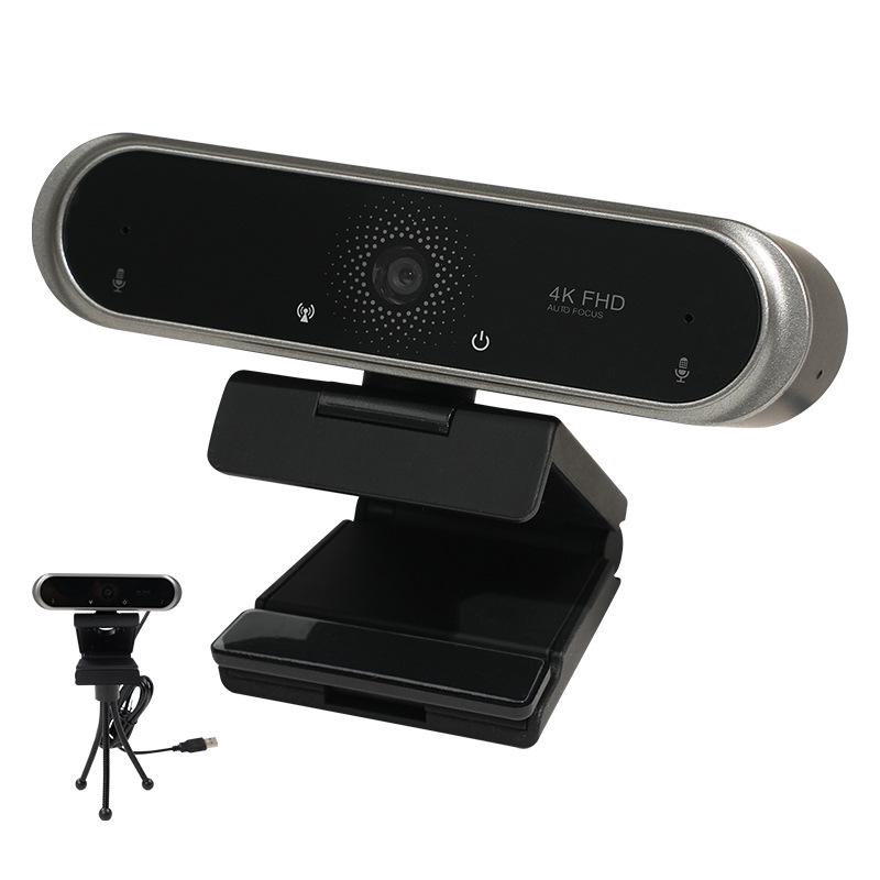 

4K HD USB Webcam with Microphone - Driver-Free for Online Classes, Live Streaming, and Video Chats чорний