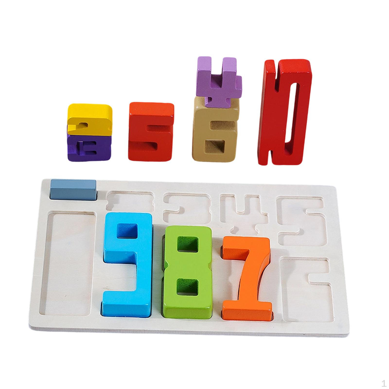 

Number Building Blocks Wooden Puzzle Toy Teaching Aid 1-10 Digital Toys Balance