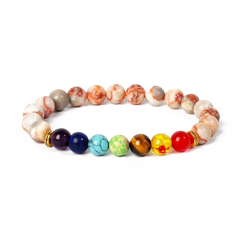 7 Chakra Diffuser Bracelets Men Women Natural Lava Stone Crystal Healing Anxiety Jewelry Mandala Yoga Meditation Bracelet Gift