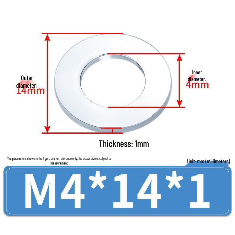 Extra Large Galvanized Metal Flat Washer (Sizes M1.6-M14)