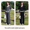 Baleno 2026 Autumn Faux Two-Piece Layered Top & Wide-Leg Pants Set