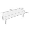 1pc Soft Bench Cover for Dining Room Stretch Velvet Footstool Slipcover Anti-Dust Removable Elastic Seat Protector Bedroom
